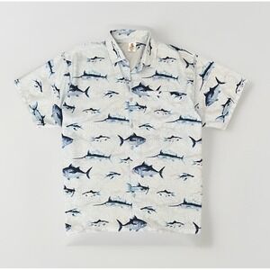 Men's Rima Tropical Fish Shirt XL Lightweight Terivoile Nautical Coastal Boho